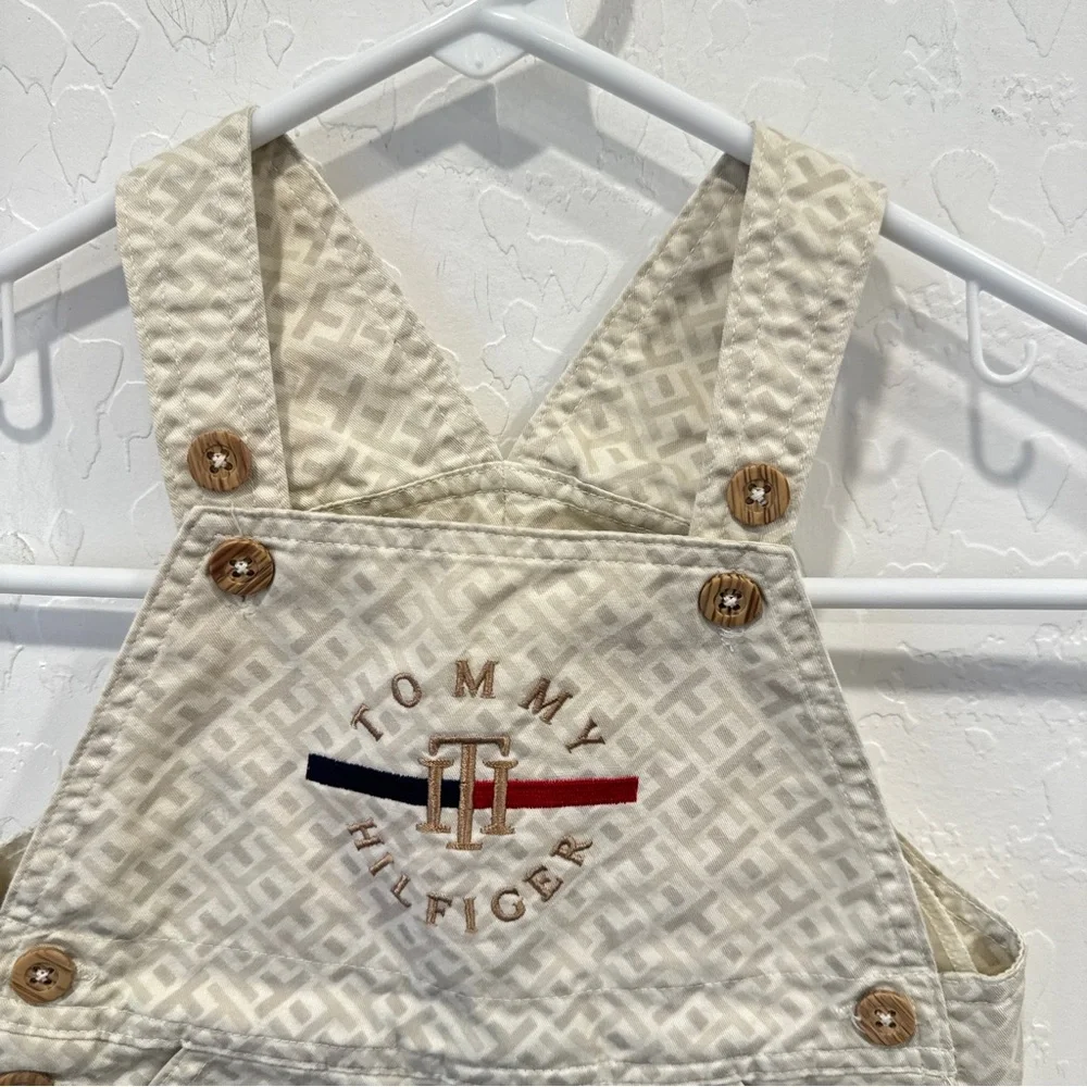 Tommy Hilfiger Overalls Baby 6-9 Months Embroidered Cotton Preppy